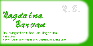 magdolna barvan business card